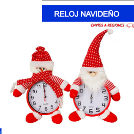 Reloj Navideño 35-43cm Rojo 