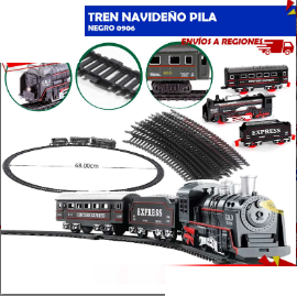 Tren Navideño Pila - Negro 