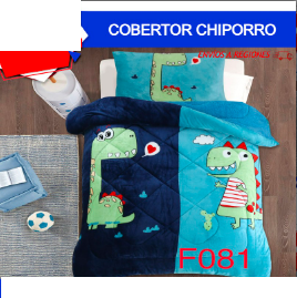 Cobertor Chiporro 1.5 plz- Dino Doble Bicolor