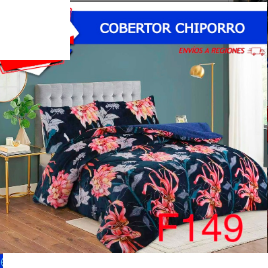 Cobertor Chiporro 2 plz (230x250c) - Azul Flores