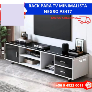 Rack para TV Minimalista Negro