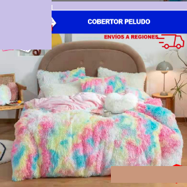 Cobertor Peludo 2 Plz - Rosa Multicolor