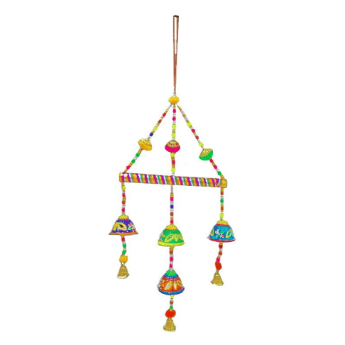 Colgante De Metal Y Plastico Campana De 4 Pcs