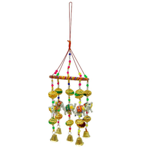 Colgante De Metal Y Plastico Elefante De 5 Pcs