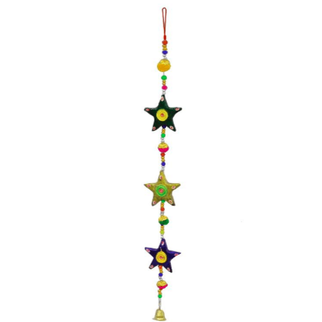 Colgante De Metal Y Plastico Estrella De 3 Pcs