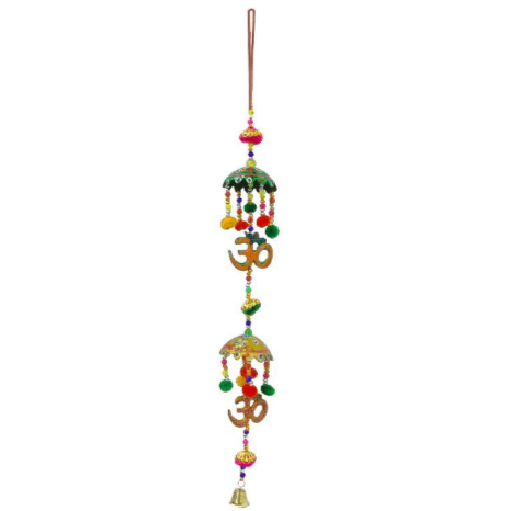Colgante De Metal Y Plastico Om De 2 Pcs