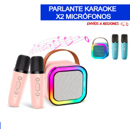 Parlante Inalambrico Karaoke + 2 Microfonos