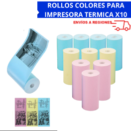 Rollos para Impresora Termica Colores x10 AS448 57mm x 30 , 6m