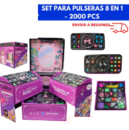 Set para Pulseras Maleta 8 en 1 - 2000pc