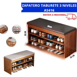 Zapatero Taburete 3 Niveles