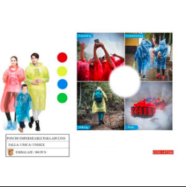 Poncho Impermiable para  adultos