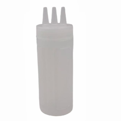 Botella Plastica Blanca Para Salsa De 360ml