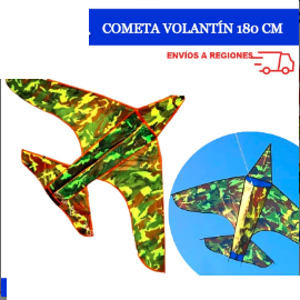 Cometa Volantin Avion Militar 180cm