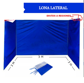 Lona Lateral Azul 3X3