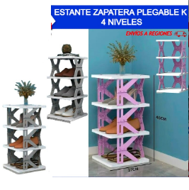 Estante Zapatera Plegable k de 4 Niveles