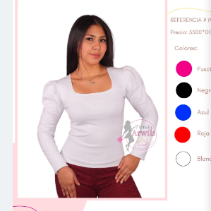 Polera cuello Cuadrado princesa