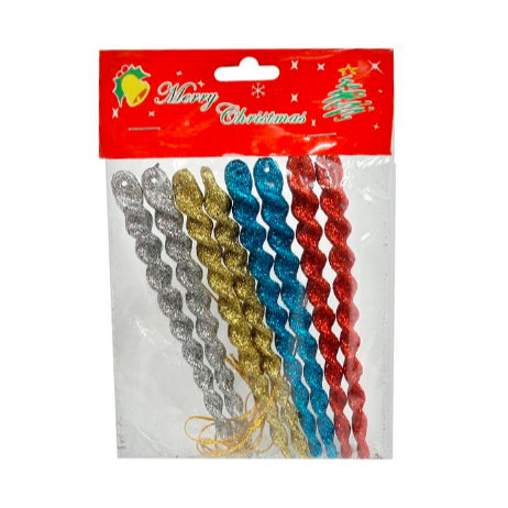 Colgante Espiral De Navidad De 8 Pcs