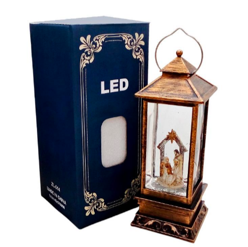 Farol Nacimiento Con Luz Y Musica A Pila Y Usb