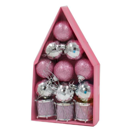 Pelotas De Navidad 4 Cms De 12 Pcs