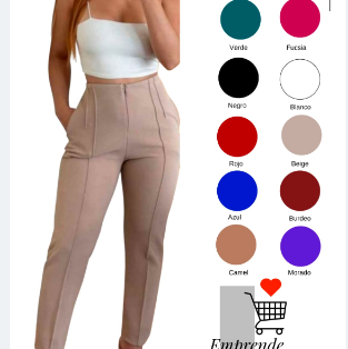 Pantalon sastre con  cierre