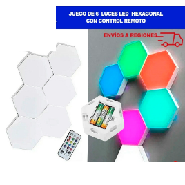 Juego de 6 LuceS Hexagonal C/ Control