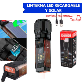 Linterna Led Recargable y Solar