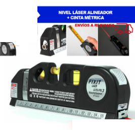 Nivel LaSER Alineador + Cinta MÉTRICA 2.5m