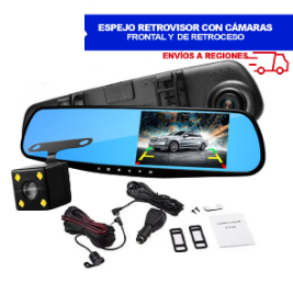 Espejo Retrovisor Camara frontal y trasera doble cámara