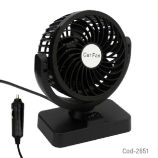 Ventilador Con Base P/Auto 12V