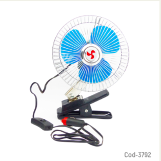 Ventilador Metalico De 6” Para Auto, Con Movimiento En Caja.