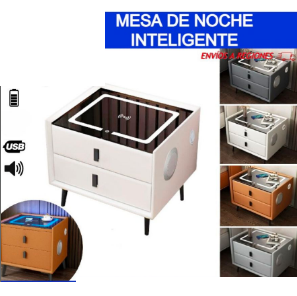 Mesa Velador Inteligente Cargador Parlante