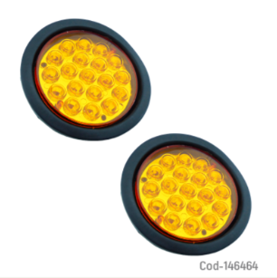 Foco LED Embutido Redondo De 4” Y 24 Volt Para Camion.