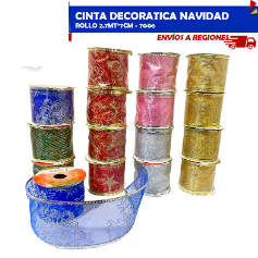 Cinta Decoratica Navidad Rollo 2.7mt 