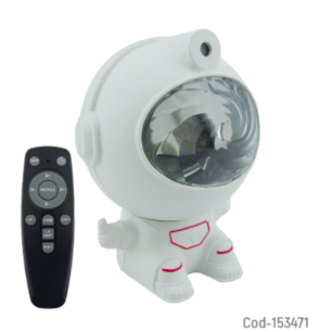 Lampara Proyector Mini Astronauta De LED RGB Con Control Remoto.