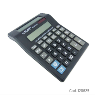 Calculadora Doble Visor, De 12 Digitos, Kadio Modelo KD-8122. En Caja.