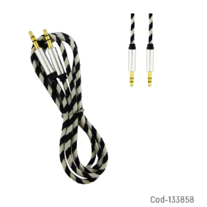 Cable 1X1 Plug Cable Soga Modelo Y-09 Grueso Conector De Metal 3.5 MM