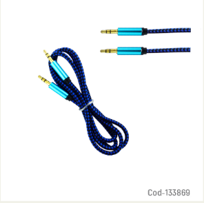 Cable 1X1 Plug, Tipo Soga, Y-07, Punta De Metal, 1 M X 3.5 MM.