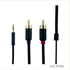 Cable RCA 2 X 1 Plug Estereo Marca KIN Modelo KY-220