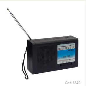 Radio AM/FM Gold JR-9011, Portatil A Pilas. En Caja.