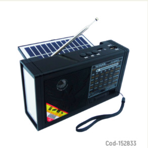 Radio Multibanda Solar YG-1520 Con Bluetooth, USB, TF Y Linterna Recargable O A Pila, Variedad De Colores.