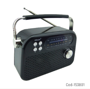 Radio Multibanda Portable Marca KBROAD Modelo KTF2026 Conexion Bluetooth, FM, AM, SW, USB Y TF Recargable En 2 Colores.