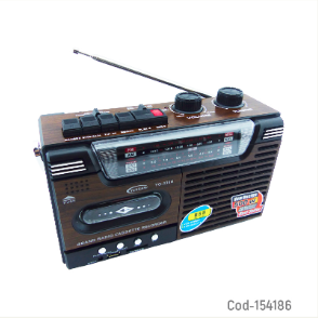 Radio Cassette AM/FM Modelo YG-336U Conexion USB Y SD Marca YUEGAN.