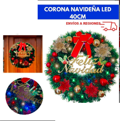 Corona Navideña Led 40cm as514 Multicolor