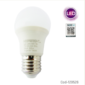 Ampolleta LED 7Watt E-27, Luz Fria, Megabright