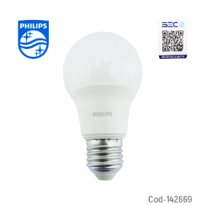 Ampolleta LED Marca PHILIPS E-27 , 9W=65W De Luz Calida.