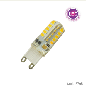 Ampolleta LED 3Watt G9, Luz Calida 220V, Megabright