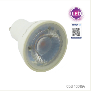 Ampolleta LED 5.5 Watt, GU10 Luz Calida. En Caja.