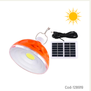 Ampolleta LED Solar, LED COB, Con Panel, Ideal Para Camping. En Caja