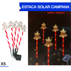 Estaca Solar Campana X5 AS487 Luz amarilla