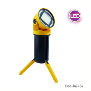 Linterna De 161 LED Mas 1 LED COB Con Foco Direccional, Baliza Y Tripode, Modelo W5164-2